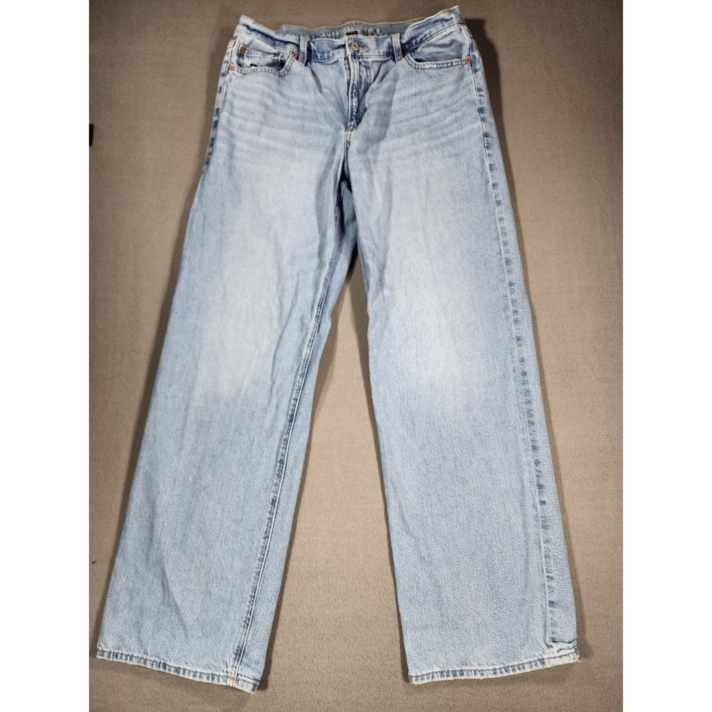 American Eagle Stovepipe Strigid 14 X-Long High Rise Wide Leg Denim Jeans Chic